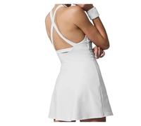 ROEUIPG Vestito da Fitness con Imbottitura Sport all'Aria Aperta da Palestra Vestito da Yoga Senza Schienale Femminile(White,XL)