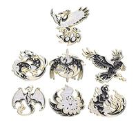 ROFARSO Spilla smaltata a forma di animale carino, coniglio, serpente, volpe, corvo, fiore, cespuglio, pianta, set di spille da bavero, accessori per zaini, distintivi, cappelli, borse, per donne
