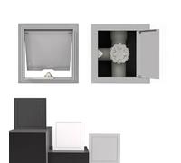 ROFBIHG Generico Pannello di Accesso in Alluminio con Serratura a Sfioramento Nascosta, Sportello di Accesso a Parete Incassato, Pannello di Accesso per Cartonges(Gray,20x20cm(7.8x7.8in))