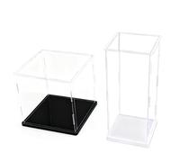 ROFBIHG Teca Plexiglass Espositore Rettangolare in Acrilico Trasparente, Vetrina Automontante per Giocattoli di Bambole, Oggetti da Esposizione Home Storage, Antipolvere(Bianco,H35cm,L25xW10cm)