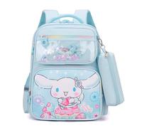 Roffatide 2Pcs Set School Backpack per ragazze studenti con borsa a matita Kawaii Bambini Borsa da libro per scuola di viaggio uso quotidiano blu