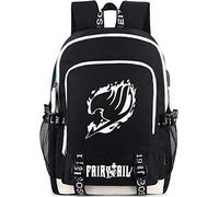 Roffatide Anime Borsa da scuola luminosa stampata Zaino per laptop Zaino con porta di ricarica USB e porta per cuffie