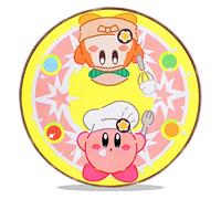Roffatide Anime Carino Cartoon Giallo Kirby Tappeto rotondo per ragazze e ragazzi Coperta Tappetini Tappeto per la casa 60x60 cm
