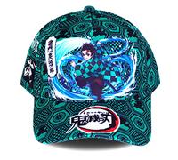 Roffatide Anime Demon Slayer Logo Cappello da baseball con tema Kamado Tanjirou stampato regolabile Dad Hat Cotone Verde