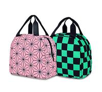 Roffatide Anime Demon Slayer Nezuko & Tanjirou Borsa per il pranzo Leakproof riutilizzabile isolato Lunch Box lavoro viaggio Picnic isolato Lunch Container
