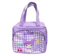 Roffatide Anime Kuromi Lunch Bag per le Donne Uomini Leakproof Lunch Box Grande Compartiment Tote Lunch Container per Lavoro Viaggio Viola