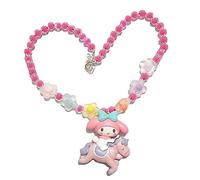 Roffatide Anime Melody Donna Collana di perline con ciondolo Kuromi Colore vibrante Cinnamoroll Kawaii Lolita Stile Collana Choker Accessori Gioielli Charm per BFF Regali di Amicizia Regolabile