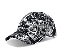 Roffatide Anime One Piece Luffy Berretto da Baseball Nero Regolabile Graffiti Hip-Hop Cappello da Baseball K-Pop Snapback Hat per Uomo Donna