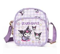 Roffatide Cartoon Kuromi Mini Messenger Bag Borsa a tracolla Kawaii Lolita JK Ragazze Borsa a tracolla in pelle sintetica Casual Satchel Viola