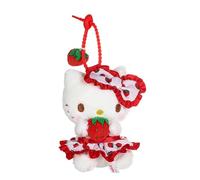 Roffatide Cartoon Strawberry Cross-Dressing Kitty Peluche Keychain Series per le donne Cartoon Figure Pendente Perfetto portachiavi per le ragazze Ragazzi Cool Stuff