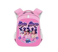 Roffatide KPOP ragazza Zaino Saja ragazzi borsa scolastica con strisce riflettenti Daypack leggero per la scuola rosa S