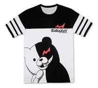 Roffatide Uomo Maglietta anime per Danganronpa Monokuma Maglietta Girocollo in Cotone 100% Maglietta Stampata Manica Corta L