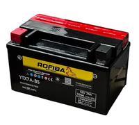 RoFiba YTX7A-BS Batteria Moto 12V 7Ah AGM | Compatibile con Yuasa YTX7A-BS e Exide ETX7A-BS | Senza Manutenzione per Scooter, ATV e Moto