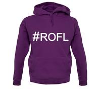 #ROFL (Hashtag) - Felpa - Rolling On The Floor Laughing - LMAO - Divertente