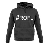 #ROFL (Hashtag) - Felpa - Rolling On The Floor Laughing - LMAO - Divertente