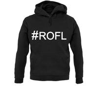 #ROFL (Hashtag) - Felpa - Rolling On The Floor Laughing - LMAO - Divertente