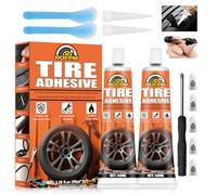 ROFPM 2pcs Mastice per Riparazione Pneumatici, Sigillante Nero per Pneumatici, Kit Riparazione Pneumatici Macchina, Ripara Gomme Auto, Colla Adesive in Gomma, Kit Riparazione Gomme per Bici/Moto/Auto