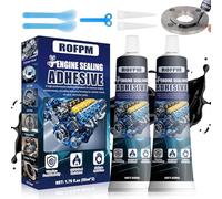 ROFPM Pasta Nera Guarnizioni Motore, Carta per Guarnizioni Motore, Silicone Nero, Adesivo Sigillante Motore Alte Temperature, Resistente, per Sigillare Vetri di Automobili, Motore, Macchina, Tubo