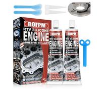 ROFPM Sigillante Motore Alte Temperature, Silicone Pasta Nero Guarnizioni, RTV Gasket, Resistente All'olio, Sigillante per Ingranaggi, Coppa Olio, Tubi di Scarico e Testate, Stufa A Pellet, Camino