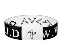 Rofusn Braccialetto con versi biblici da uomo: WWJD, braccialetto elastico per preghiera del Signore con scansione NFC, regali religiosi cristiani quotidiani, 1 pezzo, Standard, Nylon, Nessuna pietra