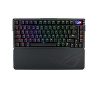 ROG Azoth Extreme Tastiera da gioco personalizzata al 75%, alloggiamento in alluminio Piastra di posizionamento in fibra di carbonio regolabile Montaggio congiunto a 3 strati Ammortizzazione, Touch