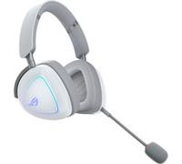 ASUS ROG Delta II, Cuffie da Gaming Senza Filo, Connessione 2.4GHz e Bluetooth, Audio DualFlow Ampio e Autentico, Driver Placcati in Titanio da 50mm, Per PC, Mac, PS, Switch, Android, Bianco