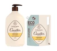 ROGÉ CAVAILLÈS | Gel bagno e doccia | L'Originale | Nutre e protegge la pelle | Deterge delicatamente | Pelle sensibile | Pelle sensibile | Senza sapone | Senza sapone | 100% plastica riciclata | Conf