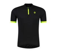Rogelli Maglia da Ciclismo da Uomo - Maglia Corta da Ciclismo con Chiusura Lampo - Traspirante e ad Asciugatura Rapida - Nero/Giallo Fluo - Core