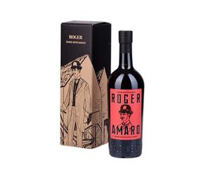 Roger Amaro, 700 ml, Amaro Calabrese con Note Intense di Agrumi, Fiori e Spezie, Ideale a Fine Pasto o in Miscelazione, Botaniche dal Vecchio Magazzino Doganale, Confezione Regalo, 25% Vol.
