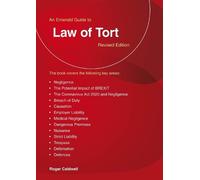 Roger Caldwell An Emerald Guide to Law of Tort (Tascabile)