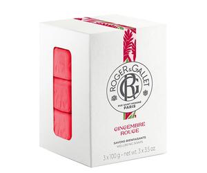 Roger&Gallet Gingembre Rouge Savons Parfumés 3x100 gr Tonificante Idratante Nutriente Saponetta