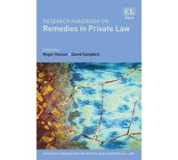 Roger Halson Research Handbook on Remedies in Private Law (Copertina rigida)