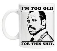 Roger Murtaugh Is Too Old For This Shit Tazza Riutilizzabile in Vetro Bianco Per tè e Caffè Coffee Cup
