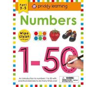 Roger Priddy Wipe Clean Workbook: Numbers 1-50 (Anello, filo)