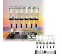 ROGHA Dispenser Manuale di Profumo da Bar, espositore per profumi, Dispenser per Profumo da Bar con Testina a Pompa, coppetta per aromi, flaconi in Vetro, Scatola portaoggetti 6Pumps