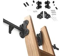 ROGHA Kit di ferramenta per Scala Scorrevole da Biblioteca, Scala per libreria sospesa e Retrattile (Scala Non Inclusa), Regolabile per Posizionamento Verticale, carico Massimo 300 libbre 3m