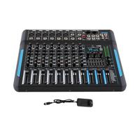 ROGONPDK Mixer audio a 10 canali, mixer audio stereo con 10 canali, moderno mixer audio live da 30 W, mixer audio professionale, mixer audio stereo con unità USB