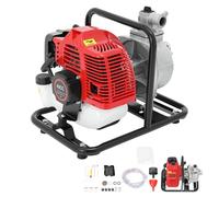 ROGONPDK Pompa motore a 2 tempi, 1,7 CV, pompa per laghetto a benzina, 8500 giri/min, 43 cc, pompa da giardino, pompa per acqua sporca, pompa per piscina da 1,25 kW, pompa motore a benzina, per