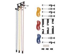 ROGONPDK Sistema di supporto per sfondo a 3 ruote con ganci+catene, Sfondo manuale Backdrop Lifter Dispositivo di supporto per 3 sfondi, per studio fotografico