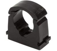 ROHANS Clip per tubi singoli, 15 mm, con cerniera TS15, per tubazioni nero, bianco, rosso, giallo, blu, confezione da 5, 10, 15, 20, 50, 100 (20, nero)