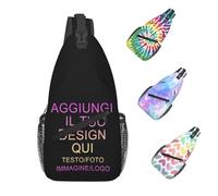 ROHBVMN Marsupio Tracolla Personalizzato Uomo/Donna, Borsa a Tracolla Personalizzate con Stampa Logo/Testo/Foto,borsello tracolla Personalizzata Ideale per Regali Aziendali