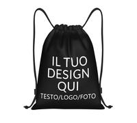 ROHBVMN Zaino Personalizzato con il Tuo Logo/Testo,sacca sportiva personalizzati,borsone palestra Uomo e Donna,Zaino da Viaggio, Borsa a Sacca, Perfetta per Nuoto e Sport