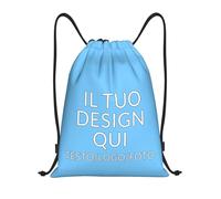 ROHBVMN Zaino Personalizzato con il Tuo Logo/Testo,sacca sportiva personalizzati,borsone palestra Uomo e Donna,Zaino da Viaggio, Borsa a Sacca, Perfetta per Nuoto e Sport