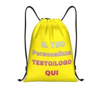 ROHBVMN Zaino Personalizzato con il Tuo Logo/Testo,sacca sportiva personalizzati per Uomo e Donna,Borsa da Nuoto, borsone palestra, Ideale per Sport e Tempo Libero