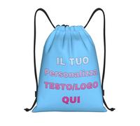 ROHBVMN Zaino Personalizzato con il Tuo Logo/Testo,sacca sportiva personalizzati per Uomo e Donna,Borsa da Nuoto, borsone palestra, Ideale per Sport e Tempo Libero