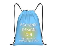 ROHBVMN Zaino personalizzato,sacca sportiva personalizzati,borsone palestra per Uomo e Donna, borsa piscina,Sacca Impermeabile con Coulisse, Borsa a Sacca con il Tuo Testo/Logo,Sport