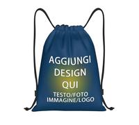 ROHBVMN Zaino personalizzato,sacca sportiva personalizzati,borsone palestra per Uomo e Donna, borsa piscina,Sacca Impermeabile con Coulisse, Borsa a Sacca con il Tuo Testo/Logo,Sport