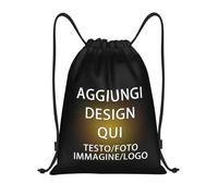 ROHBVMN Zaino personalizzato,sacca sportiva personalizzati,borsone palestra per Uomo e Donna, borsa piscina,Sacca Impermeabile con Coulisse, Borsa a Sacca con il Tuo Testo/Logo,Sport