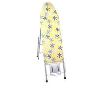 ROHCGHC asse da stiro, Supporto da stiro e tavolo trapezoidale pieghevole, 2 in 1 multifunzionale, regolabile in altezza, leggero facile riporre(Large Yellow)