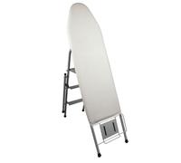 ROHCGHC asse da stiro, Supporto da stiro e tavolo trapezoidale pieghevole, 2 in 1 multifunzionale, regolabile in altezza, leggero facile riporre(Large Silver Cloth)
